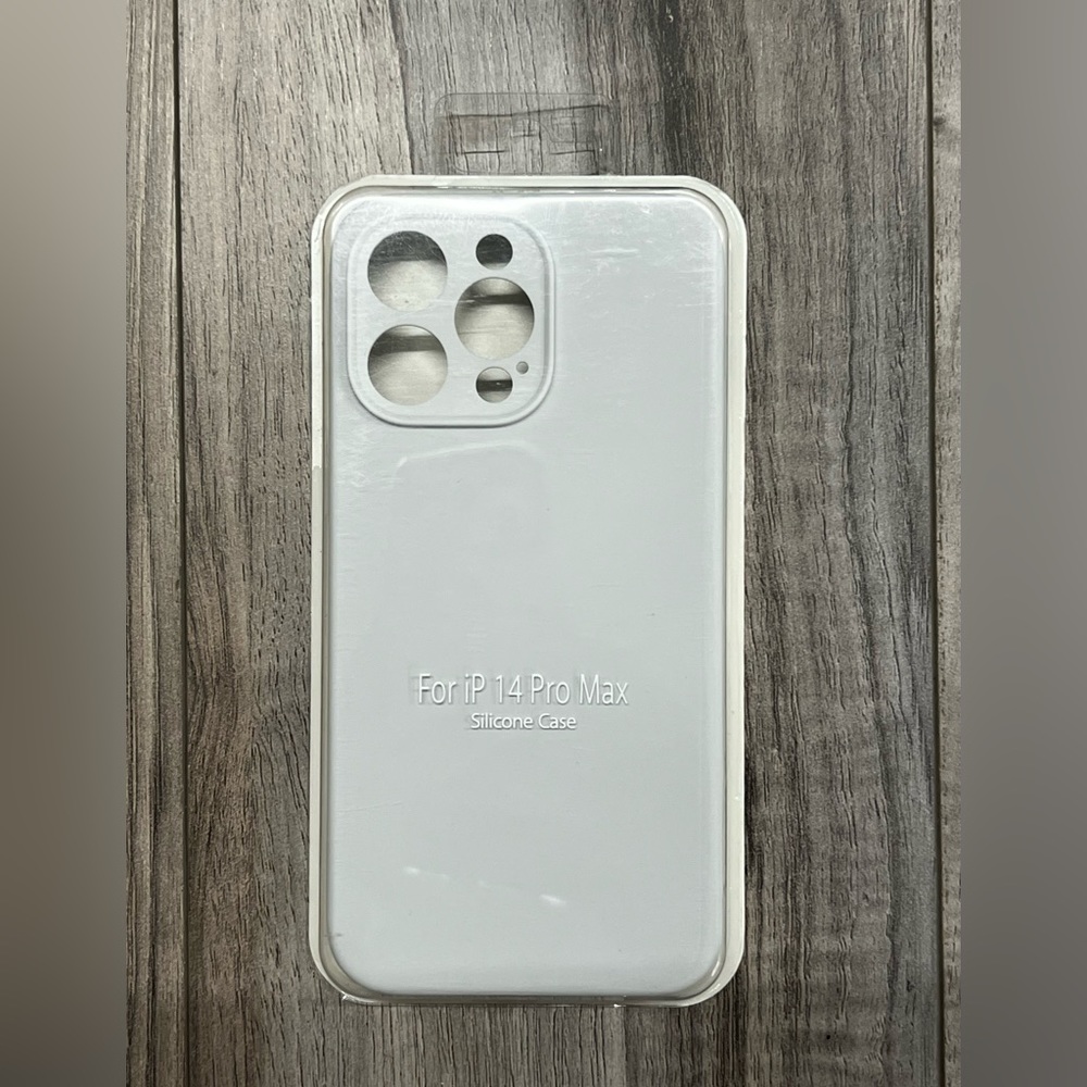 White IPhone 14 Pro Max silicone phone case, NWOT